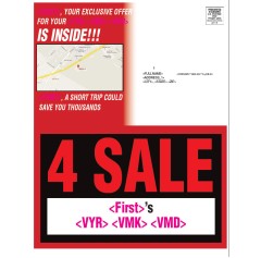 FOR SALE SIGN - Automotive Buyback Mailer 