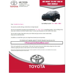 You In This - Buyback Mailer - Toyota