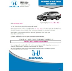 You In This - Buyback Mailer - Honda