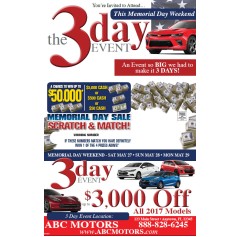 Memorial Day Campaign Trifold 12x18 - 3 Day