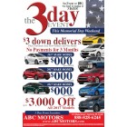 Memorial Day Campaign Trifold 12x18 - 3 Day