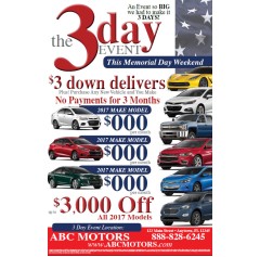 Memorial Day Campaign Trifold 12x18 - 3 Day