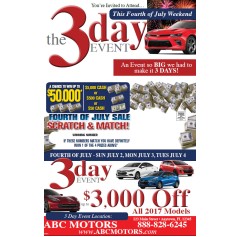 Independence Day Tri-fold 12x18 - July 4th 3 Day