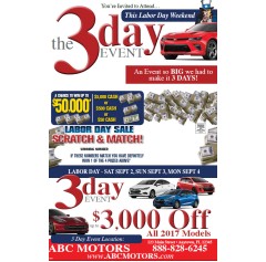 Labor Day Tri-fold 12x18 - Labor Day 3 Day