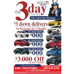 Labor Day Tri-fold 12x18 - Labor Day 3 Day