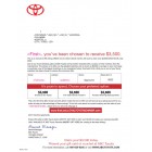 Toyota Incentive Mailer - Automotive Direct Mail 
