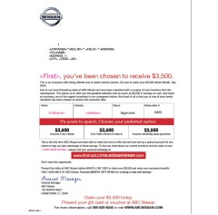 Nissan Incentive Mailer