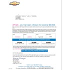 Chevrolet Incentive Mailer - Automotive Direct Mail