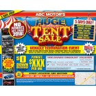 AUTOMOTIVE TENT SALE DIRECT MAIL CAMPAIGN 11X14