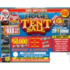 AUTOMOTIVE TENT SALE DIRECT MAIL CAMPAIGN 11X14