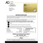 Auto Gold Credit - Embossed Card Mailer