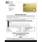 Auto Gold Credit - Embossed Card Mailer