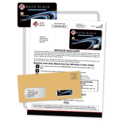 Auto Black Credit - Embossed Card Mailer