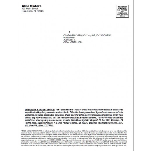 Manufacture Buyback Letter w/ Check