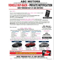 Multi Value - Black Book Buyback Mailer - 3 Offers - Color Options