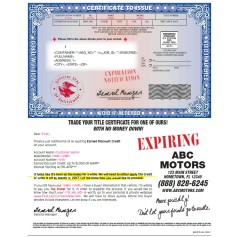 Expiring Funds Notice & Check - Full window envelope