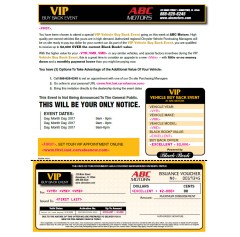 VIP Buyback Black Book Mailer - Yellow