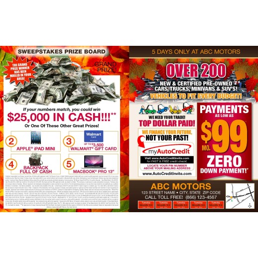 Auto Dealer Event Supplies - Fall Clearance! – Sale-in-a-Box