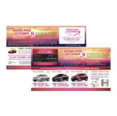 GOING PINK for OCTOBER 11 x 6 Laminated Buyback Card Mailer 
