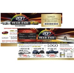 A 2018 Year End Clearance - Automotive Direct Mail - 11 x 6 Laminated Buyback Card Mailer 