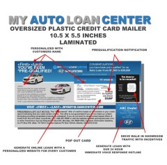 My Auto Loan Center - Automotive Direct Mail - Laminated Credit Pre-Qualified Postcard Mailer