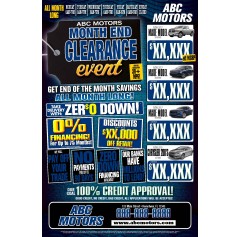 Month End Clearance - 12x18 Trifold