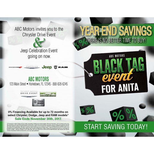 BLACK TAG INVITATIONAL - YEAR END SAVINGS EVENT - 4 Piece