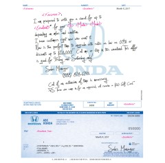 Buyback Check Mailer - Honda
