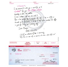 Buyback Check Mailer - Nissan