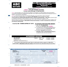 Credit - PreQualified Check mailer 