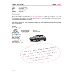 Personalized Hand Stuffed Buyback Letter - 4 Piece - Auto Mail Campaign