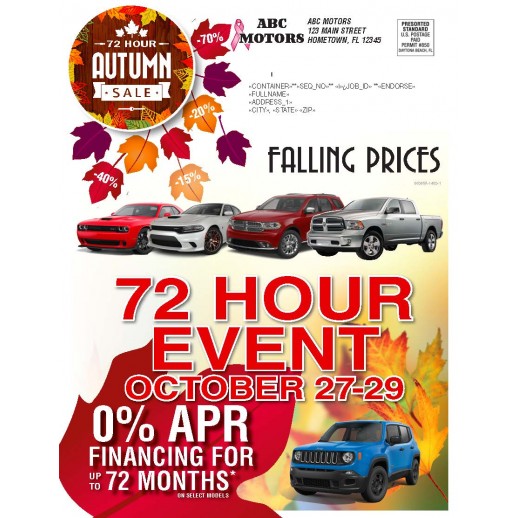 Breast Cancer Awareness / Falling Prices - Autumn Automotive Direct Mail 
