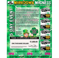 St Patricks Day - Markdown Madness - Automotive Direct Mail - Buyback Sale