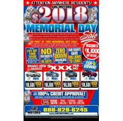 Memorial Day Campaign - Automotive Direct Mail - Tri-fold 12x18 