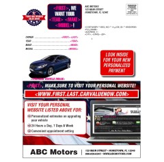 Labor Day -  Automotive Direct Mail Buyback mailer - Trade & Upgrade Version 