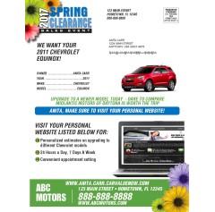 Trade & Upgrade - Seasonal - Spring - Automotive direct mail 