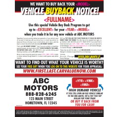Tag Mailer - Vehicle Buyback Notice