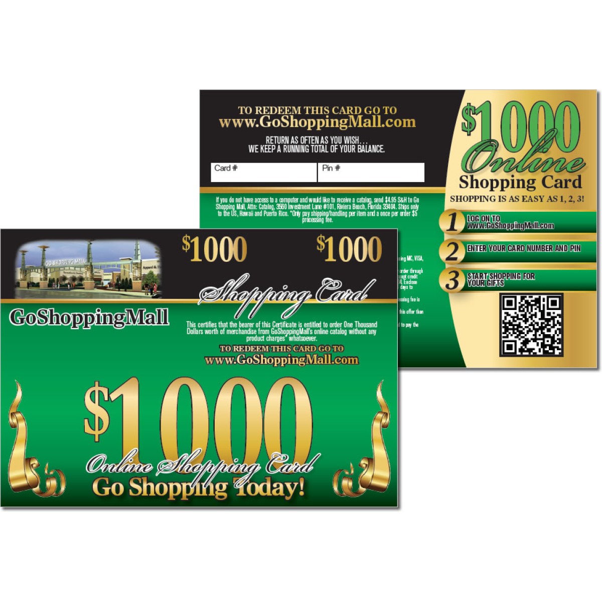 1000 Online Shopping Card