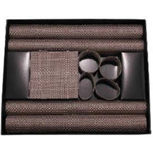 12 Piece Basket Weave Table Setting