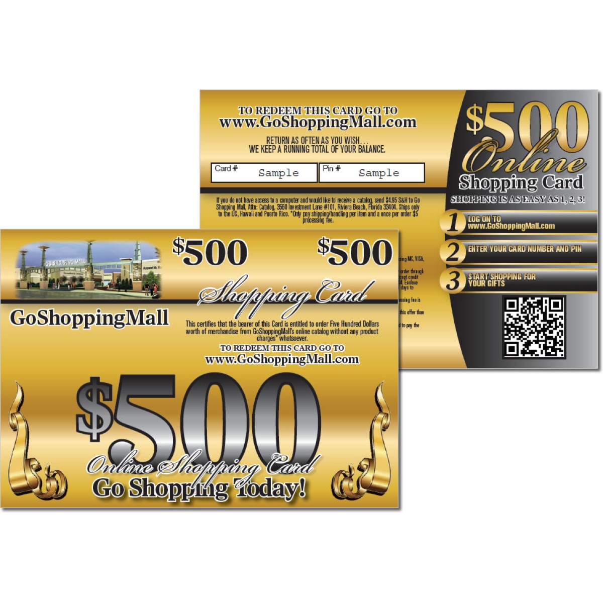 500 Online Shopping Card