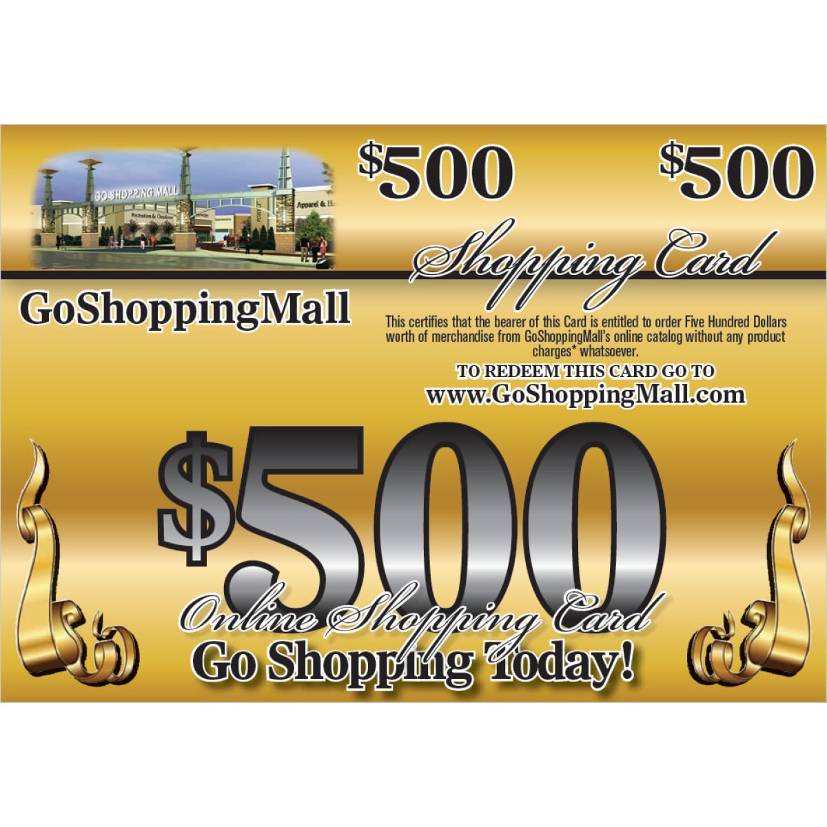 500 Online Shopping Card