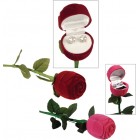 Earrings in Pink or Red Rose Jewelry Box