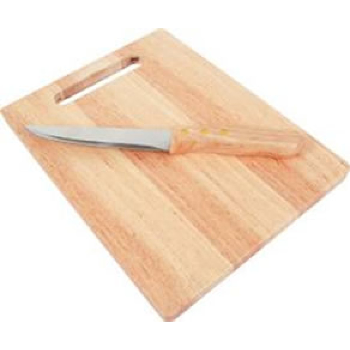 Rubberwood Cutting Board & Utility Knife
